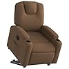 Mimdixy Fauteuil de relaxation avec fonction de sommeil, fauteuil de relaxation avec aide au relèvement, électrique en tissu marron