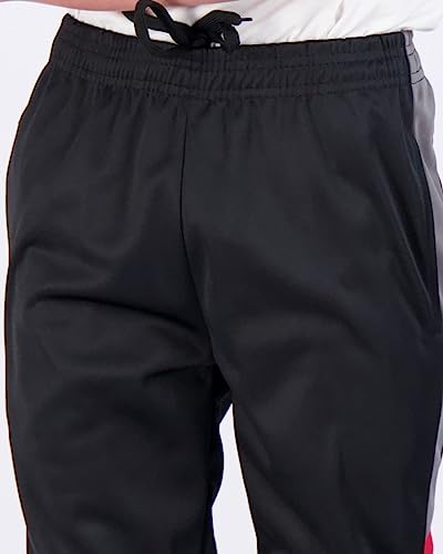 Real Essentials 3 Pack Boys Tricot Sweatpants Joggers Kids Boy Jogger Sweatpant Pant Track Pants Athletic Workout Gym Apparel Training Fleece Tapered Slim Fit Tiro Soccer Casual Clothing,Set 10,M thumb #3