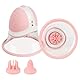 GKLWEJ Brustmassagegerät, Brustwarzen Stimulator Für Sie mit 3 weichen Bürstenköpfen, 10 Vibrationsmodi, 360° drehbarer Nippel-Vibrator, Nippel Stimulator, Nippel Sauger Sexspielzeug,