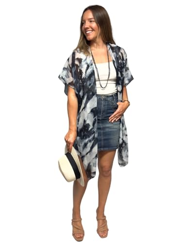 Image of Humble Hilo Womens Kimono Cardigan Sleeveless Lightweight Cover Up Casual & Flowy, 2 Sizes