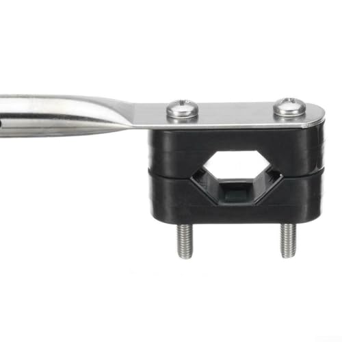 Heavy Duty Stainless Steel Marine Flagpole Rail Clamp 15'' for Yachts and For Boats Flag Staff Pole 304 Stainless Steel Material