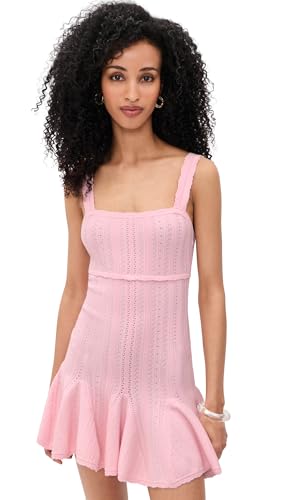 LOVESHACKFANCY Women's Tabatha Dress, Peach Sorbet, S