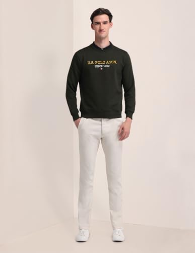 Image of U.S. Polo ASSN. Men's Logo Crew Neck Casual Cotton Regular Fit Sweatshirts