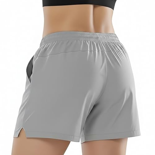 Image of Women's Sports Shorts with 2 Pockets, Black, NS Lycra Material, Stretchable Fit for Running and Workout