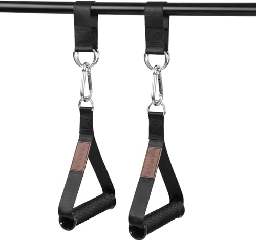 Image of Fitcozi Pair of Outdoor Hanging Straps with Carabiner Holds 150kg / 330lbs Straps Hanging Kit Hooks for Camping, Door Bar, Gym Bar, Pull-up Bar Exercise Equipment Attachments