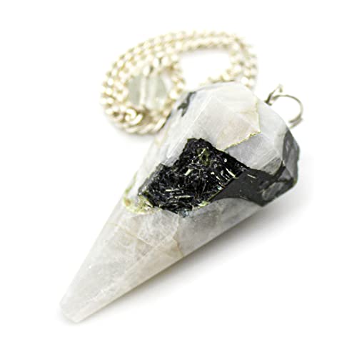 DOJA Barcelona | Pendule Divinatoire 7 Chakras Pierre de Lune | Pierres Lithotherapie, Pierre Precieuse pour la Meditation, Pendule Radiesthesie, Spirituel...