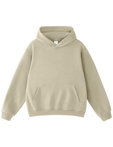 FAIABLE Men's Oversized Heavyweight Fleece Hoodie - Acid Wash Pullover Sweatshirt With Pocket - View #5