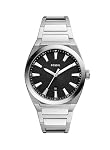 Fossil – Fossil Herrenuhr Everett 3 Zeiger, Quarzwerk, 42mm Silbernes
