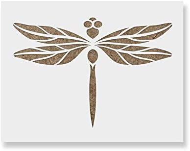 Dragonfly Stencil - Reusable Stencils for Painting - Mylar Stencil for Crafts and Decorations