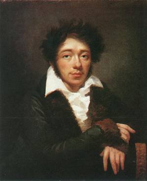 Peinture à l'huile Portrait de a Man 1813 Janos Rombauer pour décoration salon élégant
