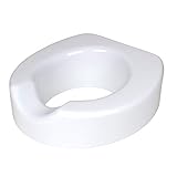 Carex Toilet Seat Riser With Quick-Lock - Adds 4 Inches of Height to Toilet - Raised Toilet Seat With 300 Pound Weight Capacity - Slip-Resistant