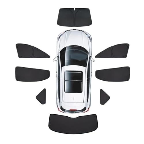 Pare-soleil pour Tesla Model Y 2025 kit complet protection fenêtre latérale