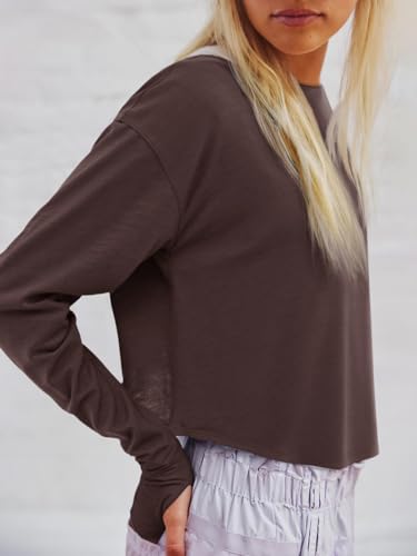 LASLULU Womens's Workout Tops Long Sleeve Lightweight Athletic Running Exercise Gym Yoga Hiking Tops Shirts3