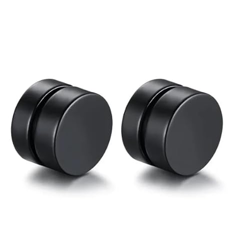 Brinco Masculino Magnético Preto/Imã/Alargador Falso - PAR