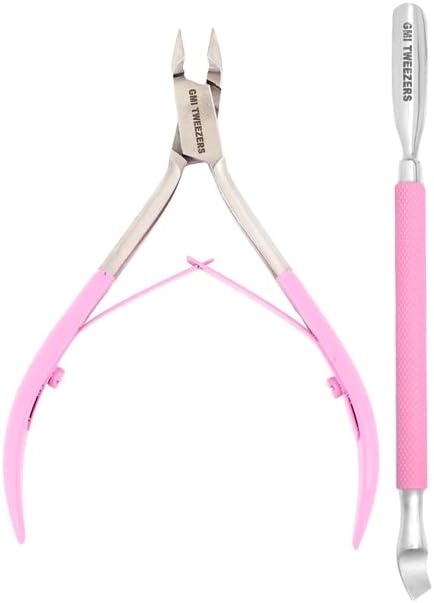 GMI-TWEEZERS - Removedor profesional de cutículas, empujador de cutículas y recortador de cutículas, herramienta de manicura, cortador de cutícula