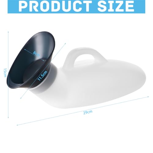 Female Urinal for Travel Portable Urinals Plastic Pee Bottles Pee Container Men with Lid and Funnel for Elderly Patients Camping 800ML - Thumbnail 2