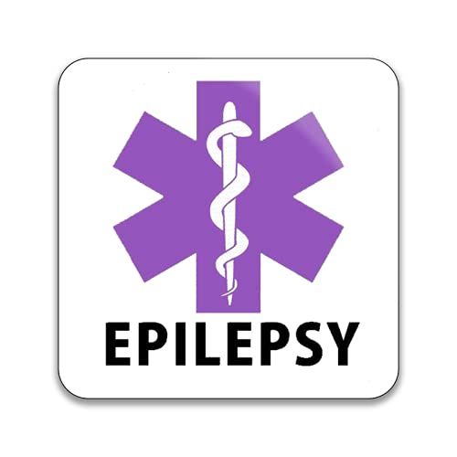 Gift Insanity Epilepsy Medical Sign - Pack Of 10 Square Stickers - 55Mm X 55Mm