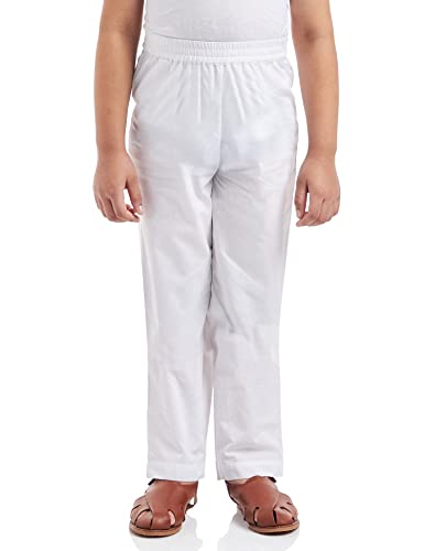 Image of Amazon Brand - Jam & Honey Regular Boys Kurta Sets PJ-SLUB White 9-10 Years