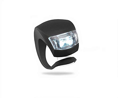 Blink4 Mini Silicone Strap On Led Bike Light - 8 Extra Batteries - 4 Lights - 2 Front & Rear Bike Light Set - Black & White #TOP5