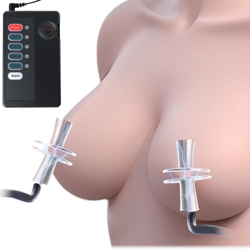 Électrostimulation Pinces À Tétons Réglables Métal Électronique Stimulateurs Pinces à Seins Jouet Electro-stimulation Sex Toy SM Bondage Set Érotiques Sexuel pour Femmes et Hommes avec Hôte