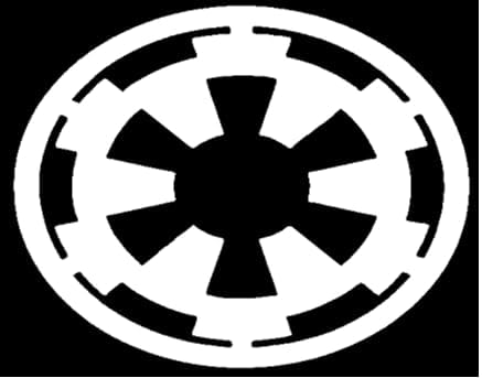 Galactic Empire Crest Decal 4.5" Tall 4" Wide Decal Sticker for Car, Truck, Computer, Laptop, Vehicle, Window, Outdoor/Indoor (White)