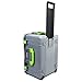 Silver Pelican 1637 Air case with Lime Green Handles & latches. Comes empty & with wheels.