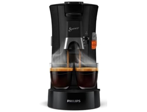 Foto von Philips Domestic Appliances CSA240/21 Kaffeepadmaschine Senseo Select, Intensity Plus, Crema Plus, Memo-Funktion, Schwarz mit gesprenkeltem Effekt