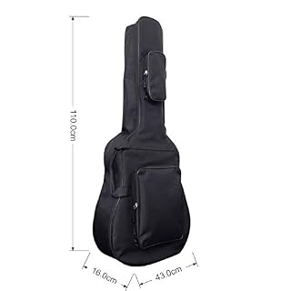 Housse de transport épaisse et imperméable pour guitare acoustique Noir 106,7 cm 109,2 cm - Les Beatles, Paul McCartney, John Lennon, RIngo Starr, George Harrison Housse de transport épaisse et imperméable pour guitare acoustique Noir 106,7 cm 109,2 cm – Image 4