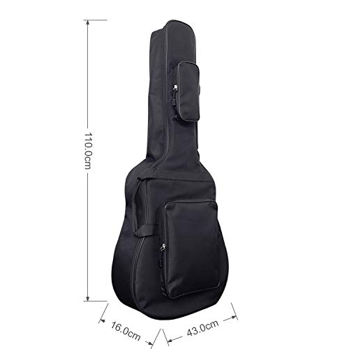 Housse de transport épaisse et imperméable pour guitare acoustique Noir 106,7 cm 109,2 cm - Les Beatles, Paul McCartney, John Lennon, RIngo Starr, George Harrison Housse de transport épaisse et imperméable pour guitare acoustique Noir 106,7 cm 109,2 cm – Image 5