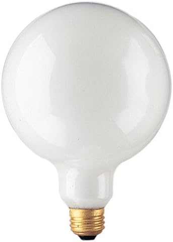 Bulbrite 100G40WH 100-Watt Incandescent G40 Globe, Medium Base, White, 12 Bulbs