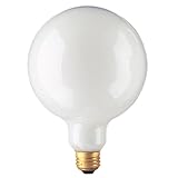Bulbrite 60G40WH 60-Watt Incandescent G40 Globe, Medium Base, White [24 Pack]