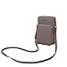 Produktbild Frauen Kleine Handy Crossbody Geldbörse Brieftasche Mini Leichte Leder Cross Body Handytasche mit Gurt Kartenfächer (Grau)