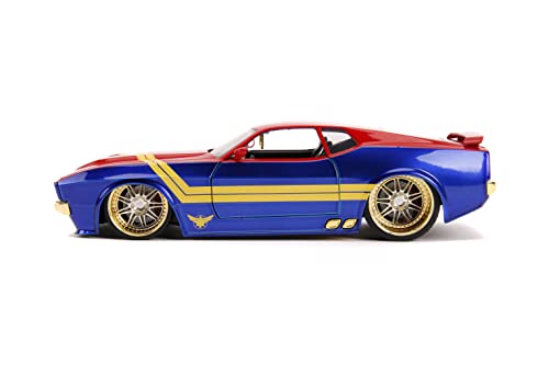 Jada Marvel 1:24 Ford Mustang Mach 1 con Figura Captain Marvel miniatura 6