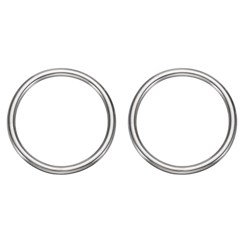 Boucles rondes en acier inoxydable poli multi-usages sourcing map de haute précision