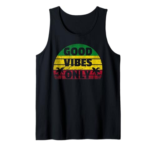 Good Vibes Only Rasta Jamaican Reggae Tank Top