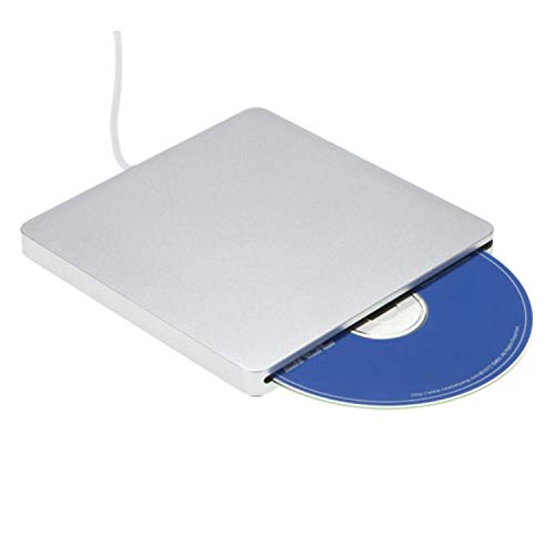 Blu ray Drive External DVD Drive,VikTck USB3.0 Hard DVD/CD Burner/Writer,3D 4K 6X Blu-Ray Disc Playback, Slim & Super-Fast for Windows, Mac OS Laptop, PC, Computer (Silver)