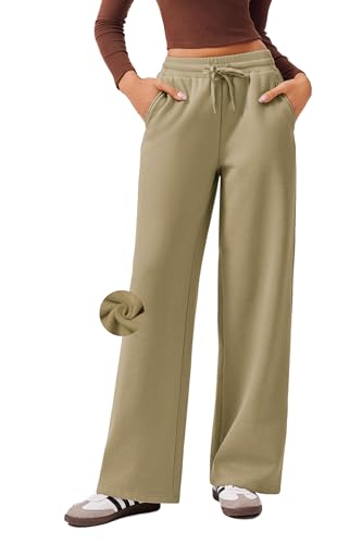 Amazon.com: PINSPARK Women Wide Leg Sweatpants Soft Fleece