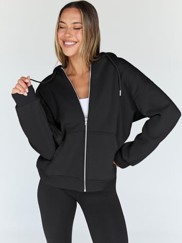 Image of Trendy Queen Womens Oversized Zip Up Hoodies Y2K Fall Sweatshirts 2026
