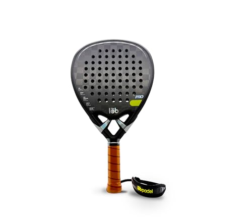 Raqueta de Pádel de Fibra de Carbono Negra