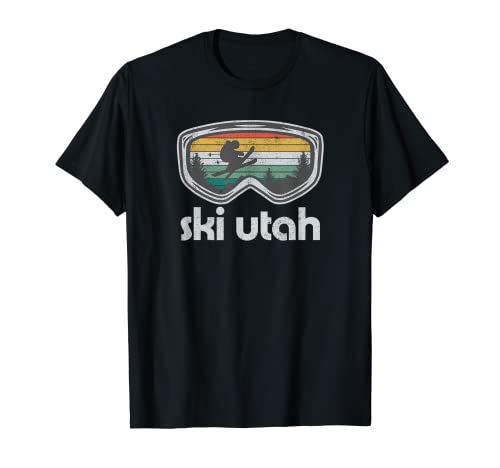 Ski Utah Mountain Resort Vintage Skiing Retro Skier Gift T-Shirt