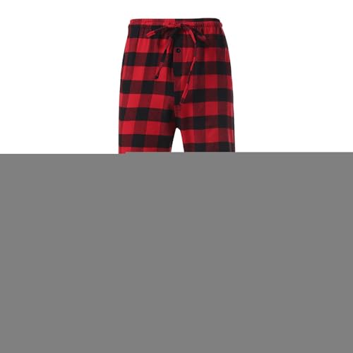 Pajama Pants Men Flannel Plaid Pj Pants Drawstring Lounge Bottom Sleep Pants with Pockets4