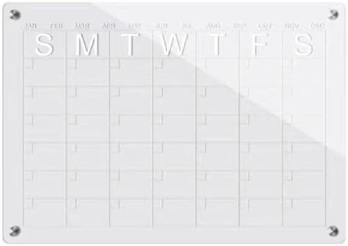 Amazon com : Acrylic Magnetic Dry Erase Calendar Board for Fridge