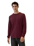 GAP Mens Long Sleeve Everyday Soft T-Shirt Noir Red 796 S