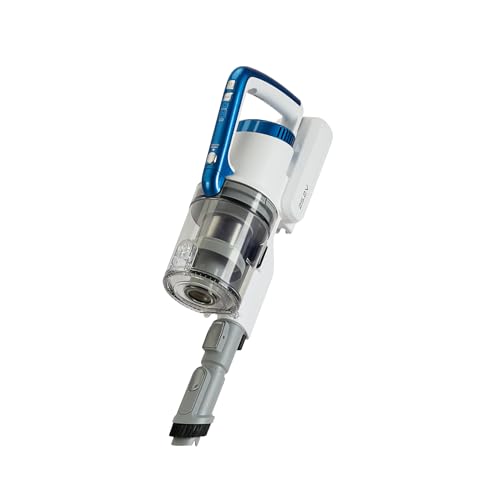 Amazon Basics Akku-Staubsauger, 2-in-1-Gerät, mit BLDC-Motor, 350 W, 0,7 l, Weiß und Blau 4