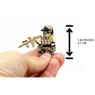 Battle Brick 1.6 Inches Tall Seal Team Six Commando Custom 1 Special Operations Collectible Minifigure in The USA | Genuine Military Minifig | Great Gift for Ages 10+ to Adult AFOL