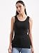 Tahrr & Me Women's Scoop Neck Sleeveless Tank Top Cotton Modal Stretch Slim Fit Casual Summer Camisole Pack of 1 | Black