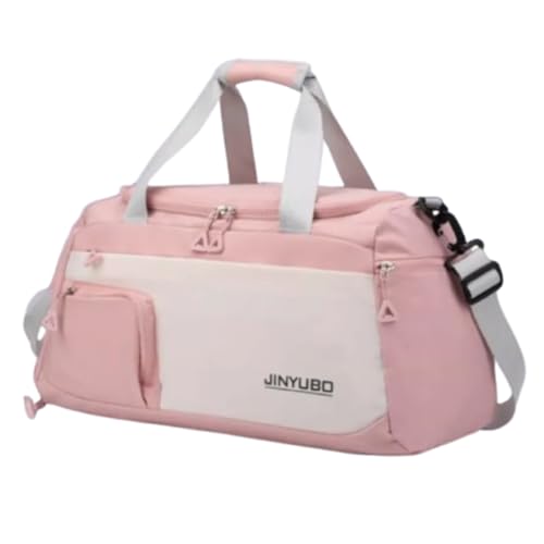 Bolsa Mala De Mão 10kg Viagem Academia Bordo Grande Avião Alça ajustável Área Seca Área Molhada (Rosa)