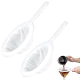 2 Pack Plastic Mesh Strainer with Handle, Mini Nylon Ultra Fine Mesh Sieve Sifter Colander Non-slip Kitchen Food Strainers for Straining Tea, Matcha, Cocktail, Juice and Coffee(120+400mesh)