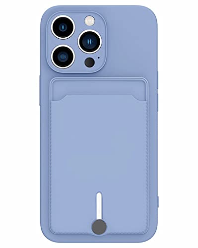JIATAY for iPhone 11 Pro Phone Case with Card Holder [Slim + Protective] Silicone Phone Case iPhone 11 Pro Wallet Case for Women Men (Purple Blue)