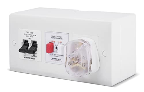 Image of Wipro Northwest 6 Module Surface Mounted Power Unit with Starter, MCB Double Pole & 16A Heavy Duty Plug Top| Suitable for AC, Geyser, EV Vehicle, Other Appliances (Pack of 1, White)
